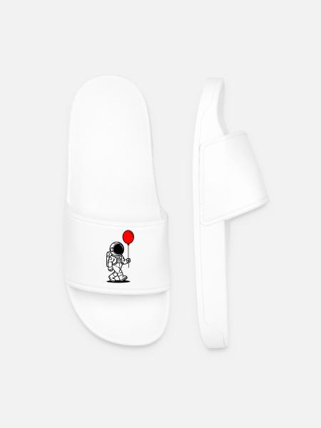 Astronaut with balloon - Men’s Pool Sliders - white