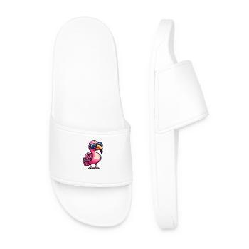 Flamingo Comic Vacation - Men’s Pool Sliders - white - Front
