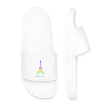 Paris Eiffel Tower - Men’s Pool Sliders - white - Front
