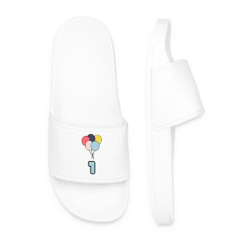 1. 1 YEAR. 1ST ANNIVERSARY. BIRTHDAY 1 YEAR - Men’s Pool Sliders - white - Front