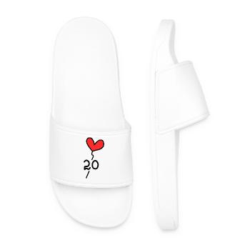 20. 20 YEARS. 20th ANNIVERSARY. 20TH ANNIVERSARY. - Men’s Pool Sliders - white - Front