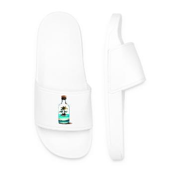 Bottle Island Tropical Sea - Men’s Pool Sliders - white - Front