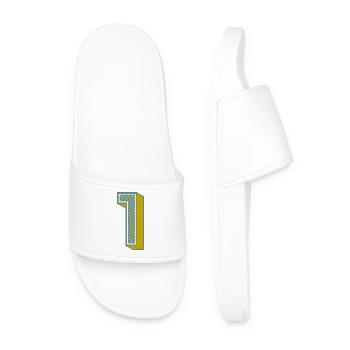 1. 1 AN. 1er ANNIVERSAIRE. ANNIVERSAIRE 1 AN - Claquettes Homme - blanc - Devant