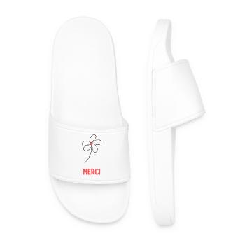 MAÎTRESSE. MERCI. MERCI MAÎTRESSE - Claquettes Homme - blanc - Devant