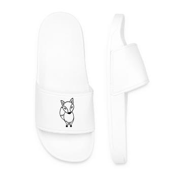 Fox Red Fox Wild Animal Clever Forest Inhabitants - Men’s Pool Sliders - white - Front