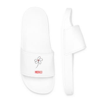 MISTRESS. MASTER. THANK YOU. THANK YOU MISTRESS. GIFT. - Men’s Pool Sliders - white - Front