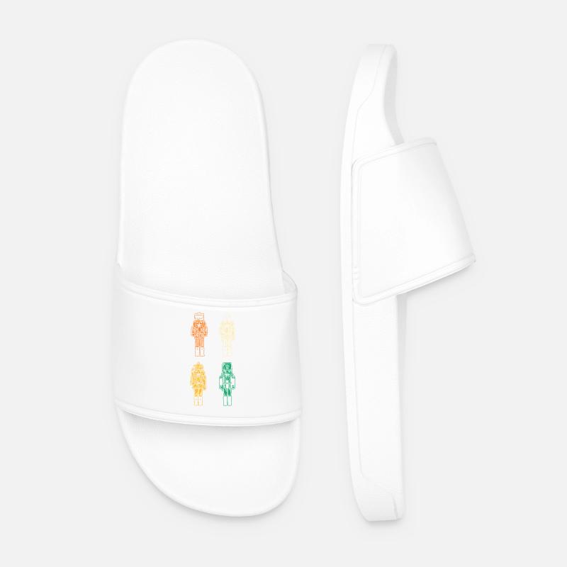 Weihnachtsmann Nussknacker Weihnachten - Männer Badelatschen - Weiß