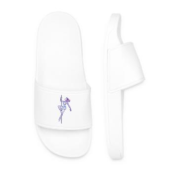 Art au trait féminin Illustration de danse au poteau cadeau - Claquettes Homme - blanc - Devant