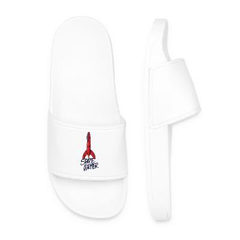 SPACE WRITER - let's talk - Men’s Pool Sliders - white - Front