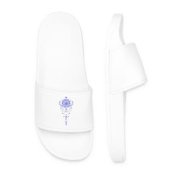 Spiritualité Géométrie Sacrée Fleur de Lotus Zen - Claquettes Homme - blanc - Devant