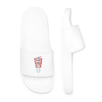 Cake Baking Pastry Chef Cake Baker - Men’s Pool Sliders - white - Front