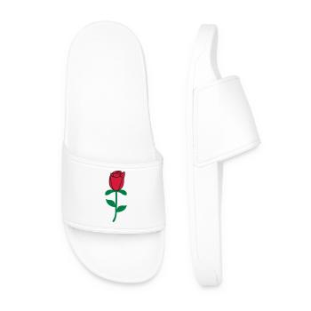 roses - Claquettes Homme - blanc - Devant