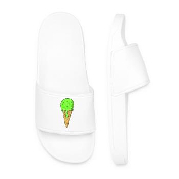 Eis | Grünes Eis Eiscreme | IceCream - Männer Badelatschen - Weiß - Vorne