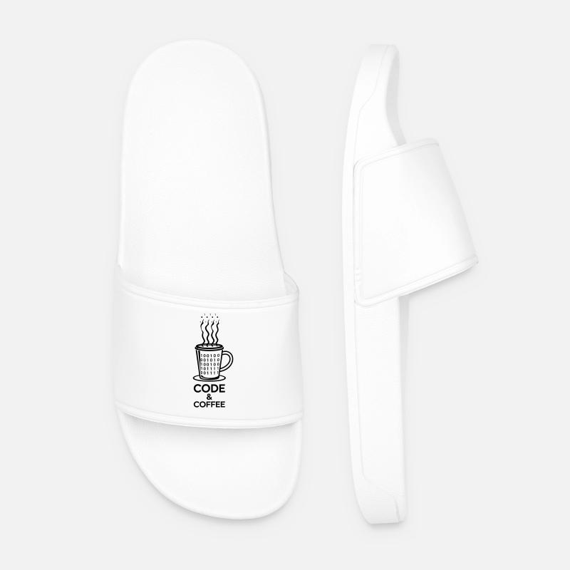Code & Café – Duo Parfait - Claquettes Homme - blanc