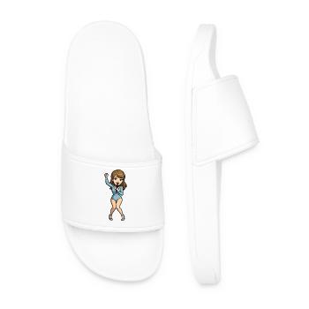Singer Dancer Cartoon - Men’s Pool Sliders - white - Front