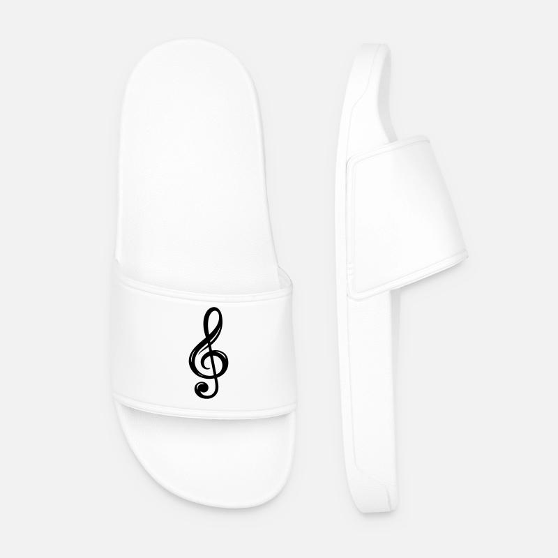 clef symbol - Men’s Pool Sliders - white