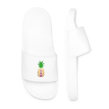 Décoration à l’ananas Fête exotique d’été Tropical Fun - Claquettes Homme - blanc - Devant