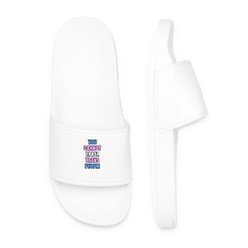 You cannot erase trans people - Men’s Pool Sliders - white - Front