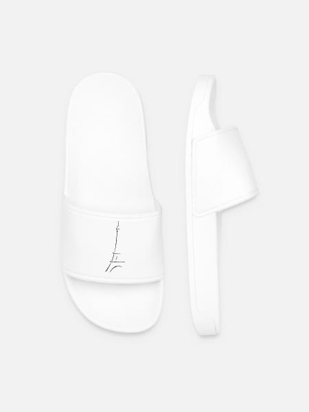 Eiffel Tower Paris - Men’s Pool Sliders - white
