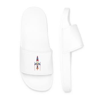 Super Fast Rocket Ship - Men’s Pool Sliders - white - Front