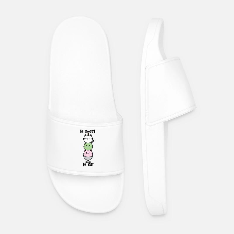 Katzen-Turm Eiscreme Stack - Men’s Pool Sliders - white