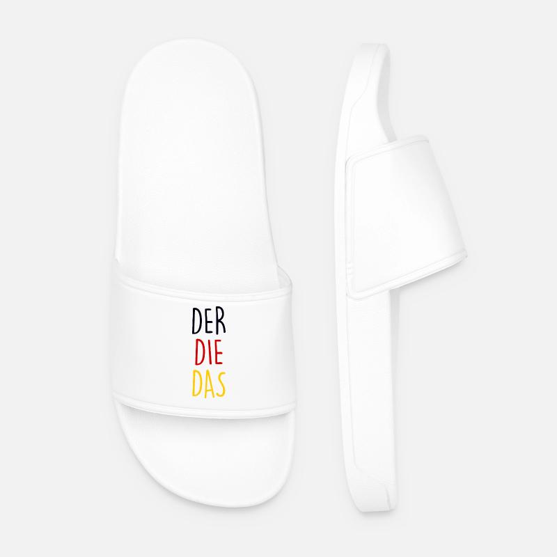 German language - Männer Badelatschen - Weiß