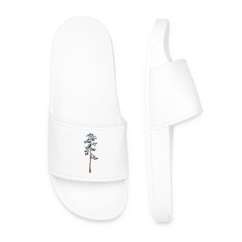 grand arbre avec de la neige - Claquettes Homme - blanc - Devant