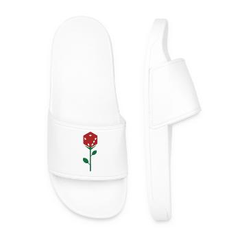 Illustration botanique Dice Rose Bloom - Claquettes Homme - blanc - Devant