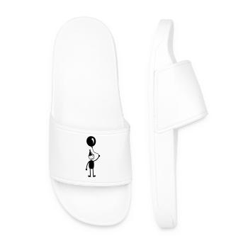Birthday Balloon - Men’s Pool Sliders - white - Front