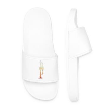 Vintage Trumpet - Men’s Pool Sliders - white - Front