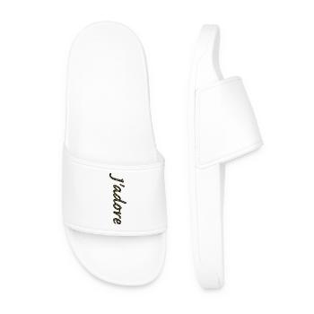 Traînée d'étoiles dorées cursive - Claquettes Homme - blanc - Devant