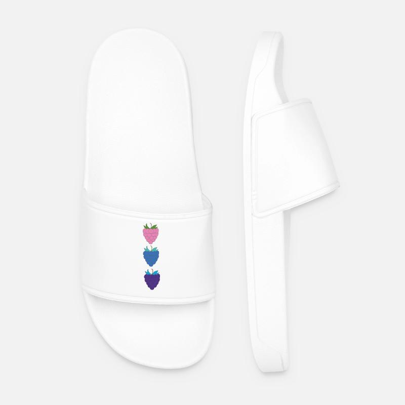 himbeeren dreifarbig - Männer Badelatschen - Weiß