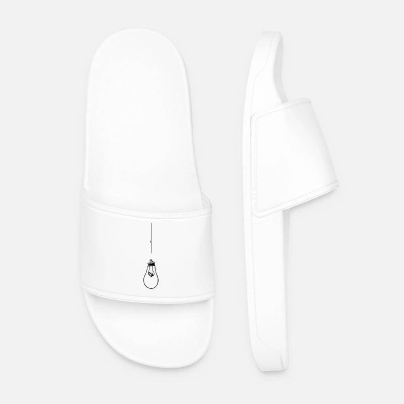 Lampe Glühbirne Krawatte - Männer Badelatschen - Weiß