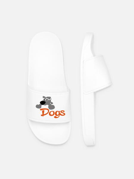 chien - Claquettes Homme - blanc