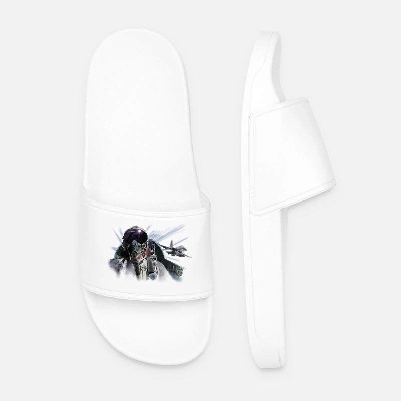 Fighter pilot - Männer Badelatschen - Weiß