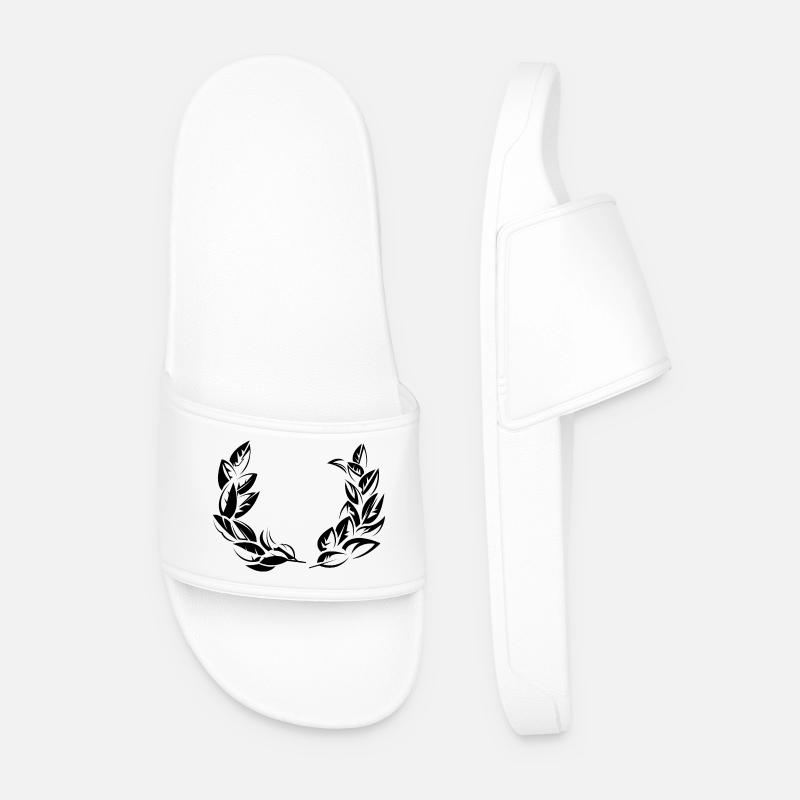 bay laurel lorbeer kranz symbol Symbole - Männer Badelatschen - Weiß
