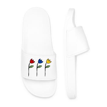 FLEUR. - FLOWER. NATUR. - ÖKOLOGIE. - GLÜCK. ZEN. ZEN. ANN - Männer Badelatschen - Weiß - Vorne