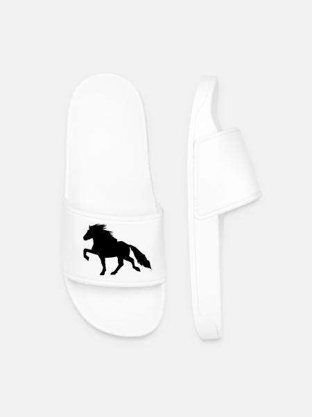 Powerful Icelandic Horse Tölt 7 - Men’s Pool Sliders - white