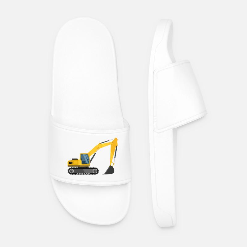 Bagger - Männer Badelatschen - Weiß