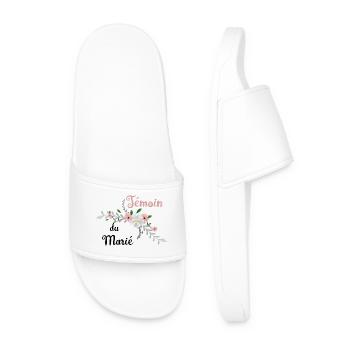 témoin du marié - mariage collection bucolique - Claquettes Homme - blanc - Devant