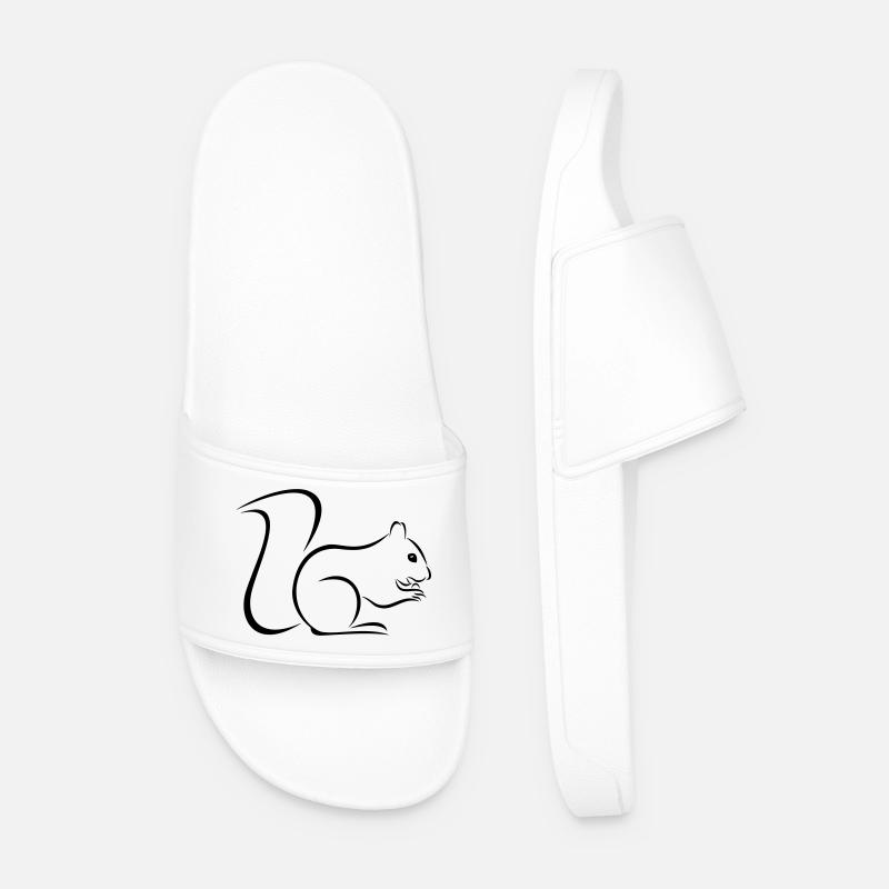 Eichhörnchen - Männer Badelatschen - Weiß