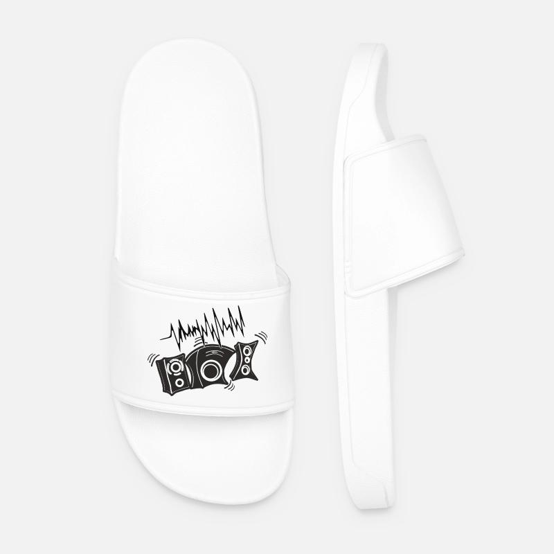 Jukeboxes Disco DJ DJane - Men’s Pool Sliders - white