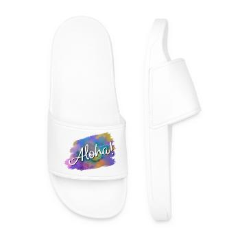 Aloha! - Men’s Pool Sliders - white - Front