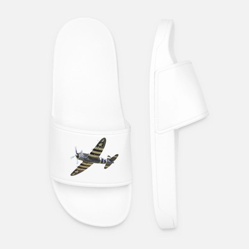 P-47 Thunderbolt - Men’s Pool Sliders - white