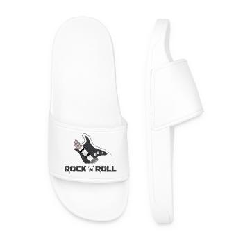 rock n roll guitar Gitarre music musician - Männer Badelatschen - Weiß - Vorne