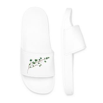 branche de mélèze délicatement filigrane - Claquettes Homme - blanc - Devant
