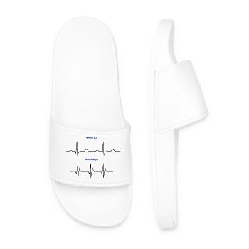 Normal ECG vs. Design ECGs - Men’s Pool Sliders - white - Front