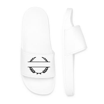 Lauwerkrans name banner - Men’s Pool Sliders - white - Front