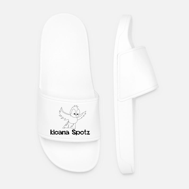 kloana Spotz-kleiner Spatz, dialecte autrichien - Claquettes Homme - blanc