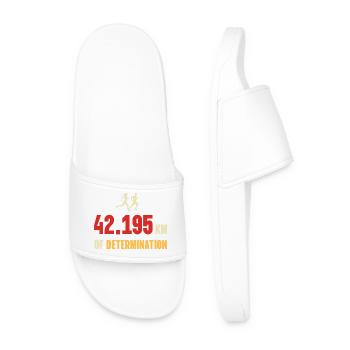 Marathon - 42,195 km of Determination - Men’s Pool Sliders - white - Front